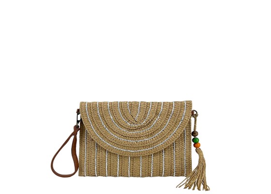 Bolso Cartera Rafia De Mano Y Hombro